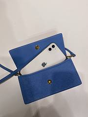 Prada Saffiano Leather Mini Bag Blue 1NF059 - 18x9.5x3cm - 4