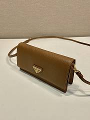 Prada Saffiano Leather Mini Bag Brown 1NF059 - 18x9.5x3cm - 2