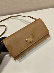 Prada Saffiano Leather Mini Bag Brown 1NF059 - 18x9.5x3cm - 3