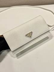 Prada Saffiano Leather Mini Bag White 1NF059 - 18x9.5x3cm - 5