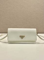 Prada Saffiano Leather Mini Bag White 1NF059 - 18x9.5x3cm - 4