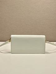 Prada Saffiano Leather Mini Bag White 1NF059 - 18x9.5x3cm - 2