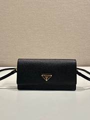 Prada Saffiano Leather Mini Bag Black 1NF059 - 18x9.5x3cm - 1