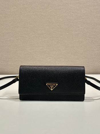 Prada Saffiano Leather Mini Bag Black 1NF059 - 18x9.5x3cm