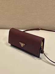 Prada Saffiano Leather Mini Bag Burgundy 1NF059 - 18x9.5x3cm - 2