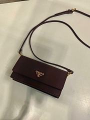 Prada Saffiano Leather Mini Bag Burgundy 1NF059 - 18x9.5x3cm - 6