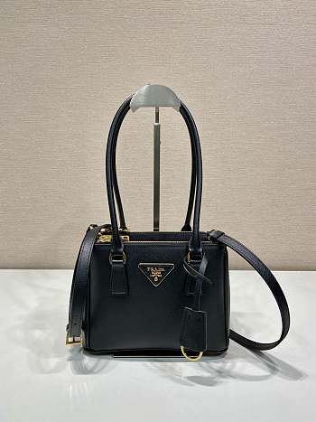 Prada Galleria Saffiano Leather Mini Bag Black - 20x13.5x9.5cm