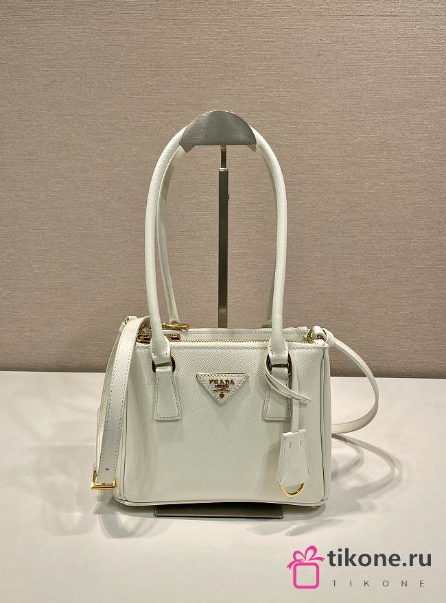 Prada Galleria Saffiano Leather Mini Bag White - 20x13.5x9.5cm - 1