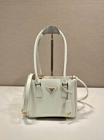 Prada Galleria Saffiano Leather Mini Bag White - 20x13.5x9.5cm