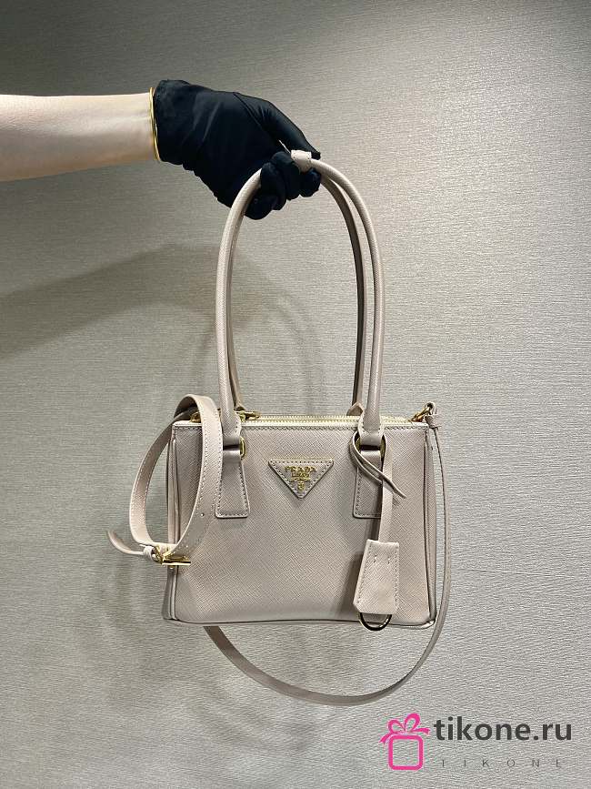 Prada Galleria Saffiano Leather Mini Bag Beige - 20x13.5x9.5cm - 1