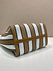 Prada Large Printed Canvas And Leather Tote Bag Camel/Caramel 1BG561 - 35x26x17cm - 6