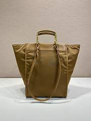 Prada Large Printed Canvas And Leather Tote Bag Caramel 1BG561 - 35x26x17cm - 6