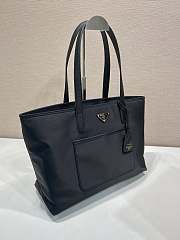 Prada Re-Edition 1978 Medium Re-Nylon And Saffiano Leather Tote Bag Black 1BG555 - 35x26x15cm - 3