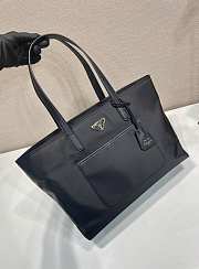 Prada Re-Edition 1978 Medium Re-Nylon And Saffiano Leather Tote Bag Black 1BG555 - 35x26x15cm - 2