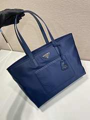 Prada Re-Edition 1978 Medium Re-Nylon And Saffiano Leather Tote Bag Blue 1BG555 - 35x26x15cm - 6