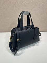 Prada Large Leather Top Handle Bag Black 1BB148 - 33x22x14cm - 4