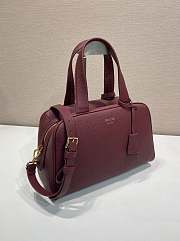 Prada Large Leather Top Handle Bag Red 1BB148 - 33x22x14cm - 3