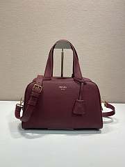 Prada Large Leather Top Handle Bag Red 1BB148 - 33x22x14cm - 2