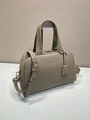 Prada Large Leather Top Handle Bag Clay Grey 1BB148 - 33x22x14cm - 6