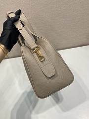 Prada Large Leather Top Handle Bag Clay Grey 1BB148 - 33x22x14cm - 2
