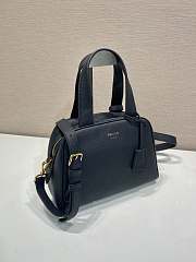 Prada Medium Leather Top Handle Bag Black 1BB149 - 28x20x13cm - 3