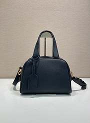 Prada Medium Leather Top Handle Bag Black 1BB149 - 28x20x13cm - 4