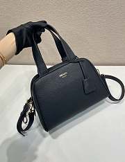 Prada Medium Leather Top Handle Bag Black 1BB149 - 28x20x13cm - 2