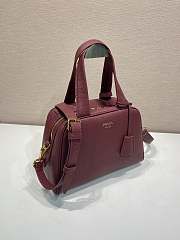 Prada Medium Leather Top Handle Bag Red 1BB149 - 28x20x13cm - 2