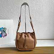 Prada Darling Mini Leather Bucket Bag Brown 1BE087 - 22x21x10.5cm - 1