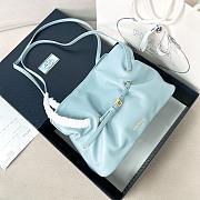 Prada Small Prada Dada Nappa Leather Bag Blue 1BG586 - 28x18.5x11.5cm - 1