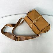 Prada Explore Medium Re-Nylon Shoulder Bag With Flap Brown 1BD394 - 30x14x10cm - 3