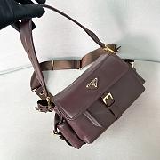 Prada Explore Medium Nappa Leather Shoulder Bag With Flap Sienna 1BD394 - 30x14x10cm - 3
