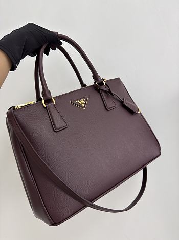 Prada Galleria Large Saffiano Leather Bag Burgundy 1BA274 - 32x24x13.5cm