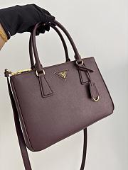 Prada Galleria Medium Saffiano Leather Bag Burgundy 1BA863 - 28x19.5x12cm - 5