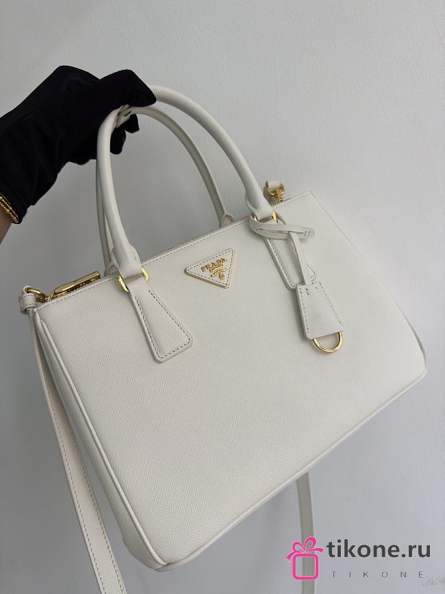 Prada Galleria Medium Saffiano Leather Bag White 1BA863 - 28x19.5x12cm - 1