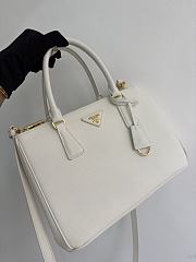 Prada Galleria Medium Saffiano Leather Bag White 1BA863 - 28x19.5x12cm - 2