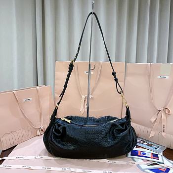 Miumiu Leather Bag Black 5BC191 - 32x21x14cm