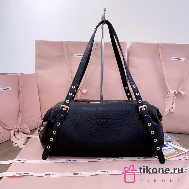 Miumiu Leather Bag Black 5BC190 - 35x18x18cm - 1