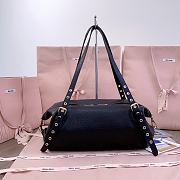 Miumiu Leather Bag Black 5BC190 - 35x18x18cm - 4