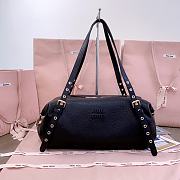 Miumiu Leather Bag Black 5BC190 - 35x18x18cm - 3