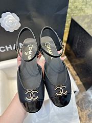 Chanel Slingbacks Calfskin & Patent Calfskin Black - 5