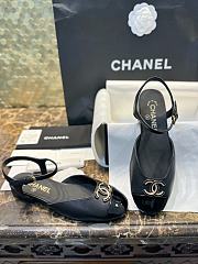 Chanel Slingbacks Calfskin & Patent Calfskin Black - 4