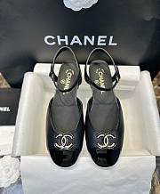 Chanel Slingbacks Calfskin & Patent Calfskin Black - 1