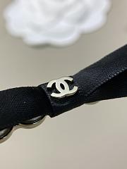 Chanel Bow Hair Clips Faux Pearl Metal & Satin Pearl White Gold & Black - 5