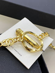 Chanel Necklace Gold Tone with Pen Pendant - 5