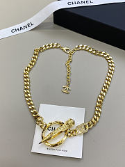 Chanel Necklace Gold Tone with Pen Pendant - 3