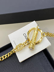 Chanel Necklace Gold Tone with Pen Pendant - 2