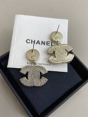 Chanel Pendant Earrings Metal & Resin Gold & Pearly Pink - 6