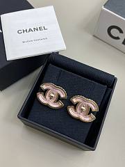 Chanel Stud Earrings Metal & Resin Gold & Pearly Pink - 5