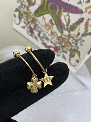 Lucky Dior Hoop Earrings Gold Finish Metal  - 2